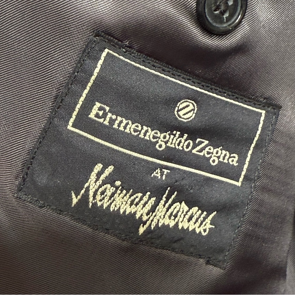 ERMENEGILDO ZEGNA GRAY WOOL BUTTON UP BLAZER JACKET PANTS SUIT SET - Picture 14 of 16